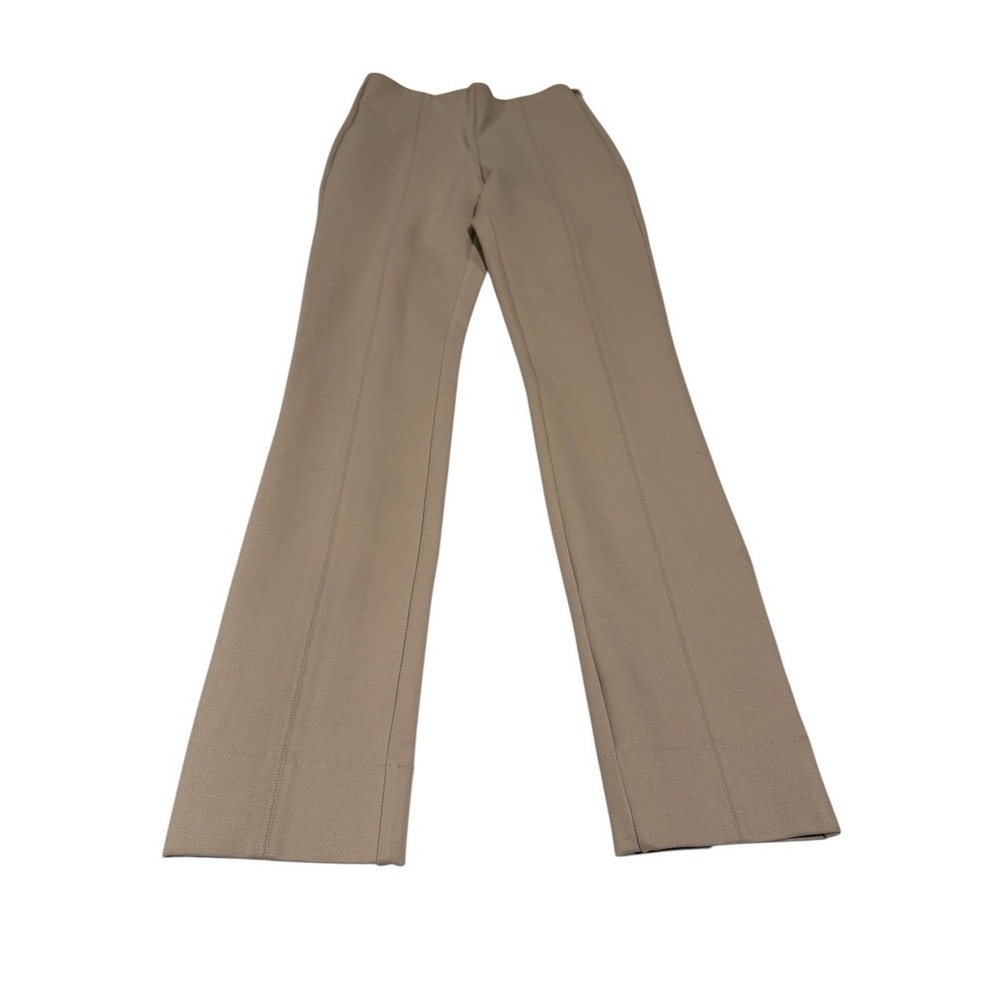 Quince Women's Beige Ultra-Stretch Ponte Pants Pintuck Ankle Extra Small NWT